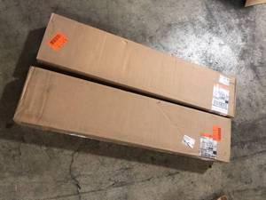lot 4 image: Lot of 2 StyleWell Black Metal Twin Bed Frame with Steel Slats (39 in W. X 14 in H.)  Customer Returns See Pictures