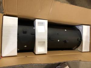 lot 17 image: Outsunny 48 in. Steel Portable Backyard Charcoal BBQ Grill and Offset Smoker Combo in Black with Wheels and 2 Storage Shelves Customer Returns See Pictures