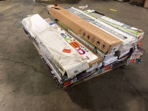 lot 14 image: Pallet of Mixed Assorted Flooring   Various Models and Conditions  Customer Returns See Pictures