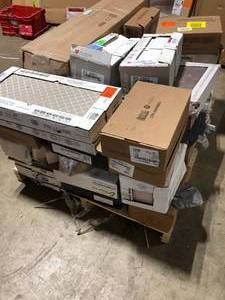 lot 20 image: Pallet of Mixed Assorted Ceramic Flooring  Various Models and conditions Customer Returns See Pictures