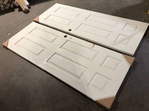 lot 25 image: 2 Lots of 80 inch Height X 30 inch Wide White In- Doors  Customer Returns See Pictures