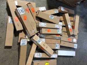 lot 28 image: Lot of Genie C-Channel Screw Drive Rail Extension Kit for 8 ft. Garage Doors  Customer Returns See Pictures