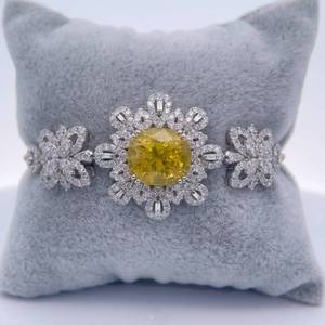 Brand New and Stunning 17.70 Carat Yellow Sapphire &amp Natural Diamond Ornate Vintage Bracelet in 14k Gold - $38,325 Appraisal Included VIDEO