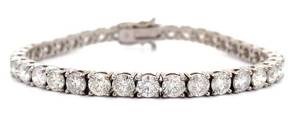 NEW 13.12 Carat Natural Diamond Classic Tennis Bracelet in 14k White Gold - $55,671 Appraisal Included VIDEO