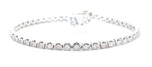 1.00 Carat Diamond Half Circle Link Tennis Bracelet $2,150 Retail