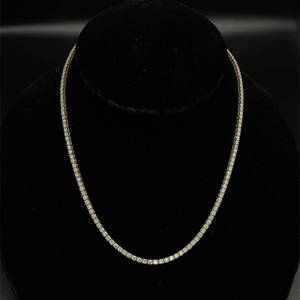 Brand New 7.00 Carat Diamond 18 Tennis Necklace in 14k Yellow Gold $7,560 Retail