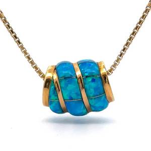 Gorgeous, Fine Quality Opal Swirl Estate Pendant in 14k Yellow Gold $2,475 Retail