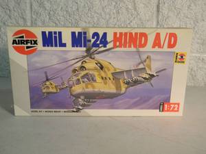 lot 7 image: NEW IN BOX - AIRFIX 172 MiL Mi-24 HIND AD COMBAT HELICOPTER No. 05023 - FANTASTIC PIECE - SEE PICTURES