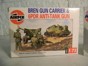 lot 39 image: NEW IN BOX - AEC MATADOR  5,5 inch GUN No. 01314 & BREN GUN CARRIER & 6PDR ANTI-TANK GUN No. 01309 - GREAT PIECES - SEE PICTURES