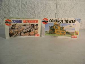 lot 44 image: NEW IN BOX - AIRFIX H000 SEALED AIRFIELD CONTROL TOWER No. 03380 & SCAMMELL TANK TRANSPORTER No. 02301 - GREAT PIECES - SEE PICTURES