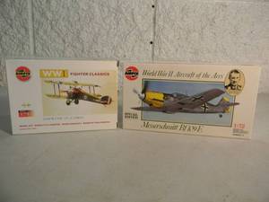 lot 50 image: NEW IN BOX - AIRFIX SEALED 172 WWI SOPWITH 2FI CAMEL No. 00075 & WWII MESSERSCHMITT Bf 109 E No. 02086 - GREAT PIECES - SEE PICTURES