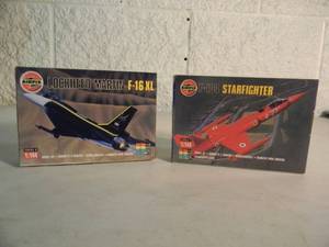 lot 54 image: NEW IN BOX - SEALED - AIRFIX 1144 LOCKHEED MARTIN F-16XL No. 00104 & F-104 STARFIGHTER No. 00106 - GREAT PIECES - SEE PICTURES