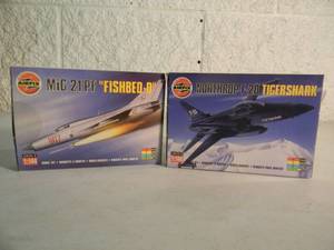 lot 55 image: NEW IN BOX - SEALED - AIRFIX 1144 MiG 21PF FISHBED-D No. 00101 & NORTHROP F-20 TIGERSHARK No. 00103 - GREAT PIECES - SEE PICTURES