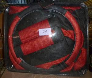 New set of seat and steering wheel covers