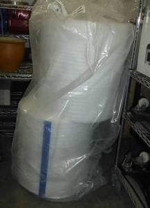 2 Large rolls of packaging foam - Each one is 24 in wide 116 thick, 625 ft long