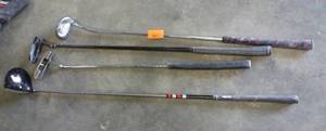 Golf driver and 3 putting irons