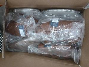 6 Purses - 2 grey, 1 tan, 3 brown
