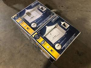 Lot of 2 Architectural Mailboxes Hamilton Premium, White, Large, Locking, Aluminum, Post Mount Mailbox  Customer Returns See Pictures