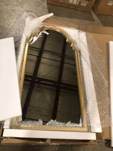 Kate and Laurel Hogan 24.00 in. W x 48.00 in. H MDF Gold Arch Framed Decorative Mirror    Customer Returns See Pictures