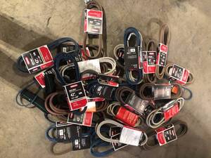 Lot of Assorted Deck Belts  Various Models and Conditions Customer Returns See Pictures