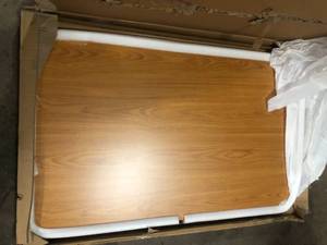 Carnegy Avenue Glenbrook 30 in. x 48 in. Natural or Walnut Reversible Laminate Rectangle Table Top Customer Returns See Pictures