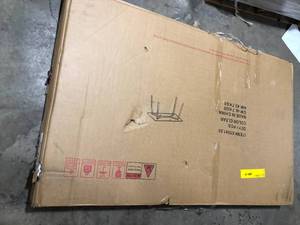 lot 5 image: Christopher Knight Home Zavier Tempered Glass Dining Table, Clear  Customer Returns See Pictures