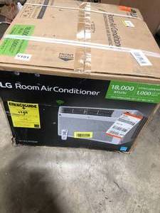 lot 14 image: LG 18,000 BTU 230208V Window Air Conditioner Cools 1000 sq. ft. with and Remote in White Customer Returns See Pictures