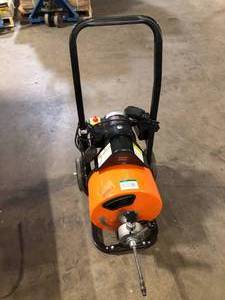 lot 27 image: VEVOR Drain Cleaning Machine 100 ft. x 12 in. Drain Auger Cleaner Auto Feed with Sewer Snake 4 Cutter for 1 in. to 4 in. Pipe  Customer Returns See Pictures