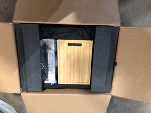 lot 28 image: Glacier Bay Zero Radius 30 in. Drop-In Single Bowl 18 Gauge Stainless Steel Workstation Kitchen Sink with Spring Neck Faucet   Customer Returns See Pictures