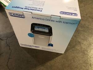 lot 33 image: ICEMAN Countertop Nugget Ice Machine, Waterline Compatible, Creates Batch of Ice in 20 Min, Holds 3 lb. of Ice  Customer Returns See Pictures