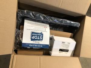 lot 35 image: Complete 22.875 in. x 23.5 in. Black 19 Gallon Utility Sink with Black Metal Hybrid High Arc Faucet and Soap Dispenser   Customer Returns See Pictures