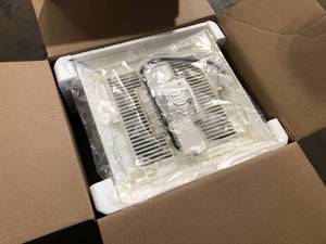 lot 39 image: Panasonic WhisperValue DC Series 5080100 CFM CeilingWall Exhaust Fan LED Light Condensation Sensor with Low Profile Housing  Customer Returns See Pictures