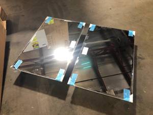 lot 46 image: Lot of 2  ZACA SPACECAB Nunki 16 in. x 26 in. x 3-12 in. Frameless Recessed 1-Door Medicine Cabinet with 6-Shelves and Beveled Edge Mirror     Customer Returns See Pictures