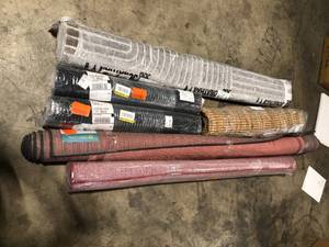 lot 49 image: Lot of Assorted Rugs Various Sizes and Conditions Customer Returns See Pictures