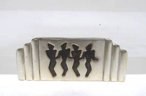 lot 18 image: Signed Art Deco Sterling Silver Brooch