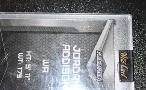 lot 15 image: 2023 Wild Card Alumination Jordan Addison #ABC-JA Rookie Card 3975  Only 75 Exist