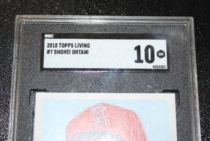 lot 18 image: 2018 Topps Living Shohei Ohtani #7 Rookie Card SGC 10