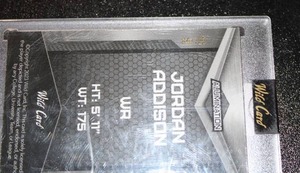 lot 21 image: 2023 Wild Card Alumination Jordan Addison #ABC-JA Rookie Card 84125  Only 125 Exist