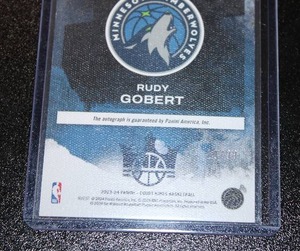 lot 28 image: 2023-24 Court Kings Masterstrokes Rudy Gobert Autograph #MS-RUD 1099  Only 99 Exist