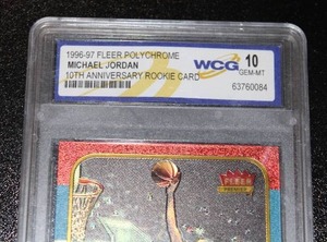 lot 32 image: 1996-97 Fleer Polychrome 10th Anniversary Michael Jordan WCG 10