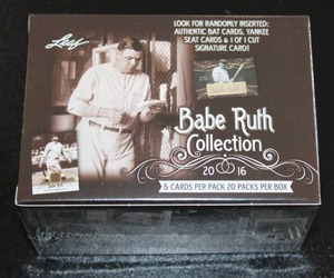 lot 47 image: 2016 Leaf Babe Ruth Collection Factory Sealed Box  20 Packs w Chance For Bat CardsSeat CardsCut Signatures