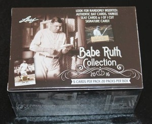 lot 48 image: 2016 Leaf Babe Ruth Collection Factory Sealed Box  20 Packs w Chance For Bat CardsSeat CardsCut Signatures