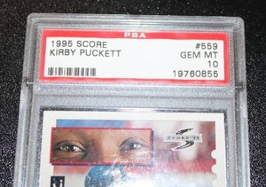 lot 84 image: 1995 Score Kirby Puckett #559 PSA 10