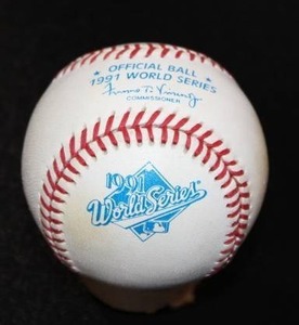 lot 98 image: Minnesota Twins 1991 World Series Jack Morris Autographed Baseball Signed On Sweet Spot