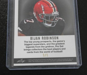 lot 117 image: 2023 Leaf Pro Set Retro Red Bijan Robinson #RB-9 Rookie Card 11  Only 1 Exist