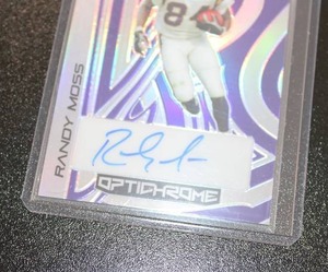 lot 119 image: 2023 Leaf Optichrome Randy Moss Autograph #OA-RM1 36  Only 6 Exist
