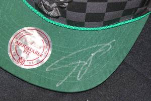 lot 146 image: Milwaukee Bucks Giannis Antetokounmpo Autograph Snapback Hat PSADNA COA