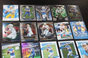 lot 210 image: Justin Herbert Football Card Lot  20 Cards w 2020 Rookies & Stars Rookie Card