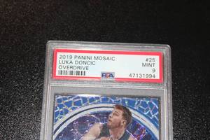 lot 228 image: 2019-20 Mosaic Overdrive Luka Doncic #25 PSA 9