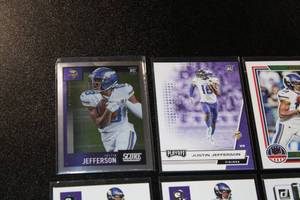 lot 170 image: Minnesota Vikings Justin Jefferson Football Card Lot  12 Cards w (2) Rookie Cards